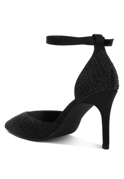 Pearls & Sequins Embellished sandal heel for women