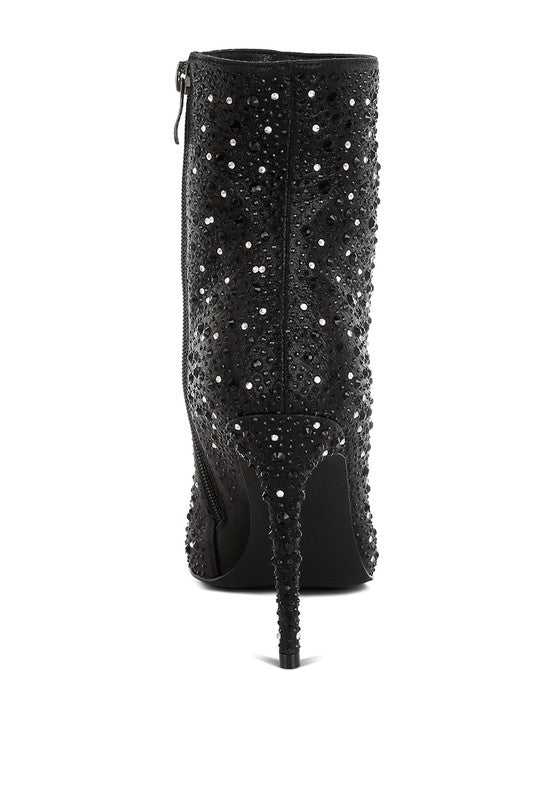 Lobelia Rhinestones Embellished Stiletto Boots