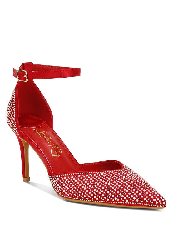 Pearls & Sequins Embellished sandal heel for women