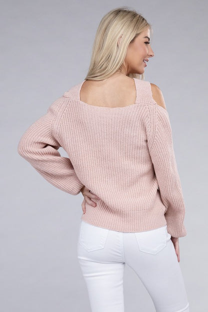 Open Shoulder Sweater